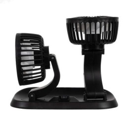 Auton kaksoistuuletin 12V  | Tehokas 360° viilennys autoon