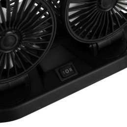 Auton kaksoistuuletin 12V  | Tehokas 360° viilennys autoon