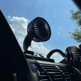 Auton kaksoistuuletin 12V  | Tehokas 360° viilennys autoon