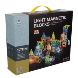 Magneettiset rakennuspalikat 75 osaa – valaiseva kuularata