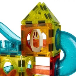 Magneettiset rakennuspalikat 75 osaa – valaiseva kuularata