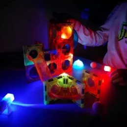 Magneettiset rakennuspalikat 75 osaa – valaiseva kuularata