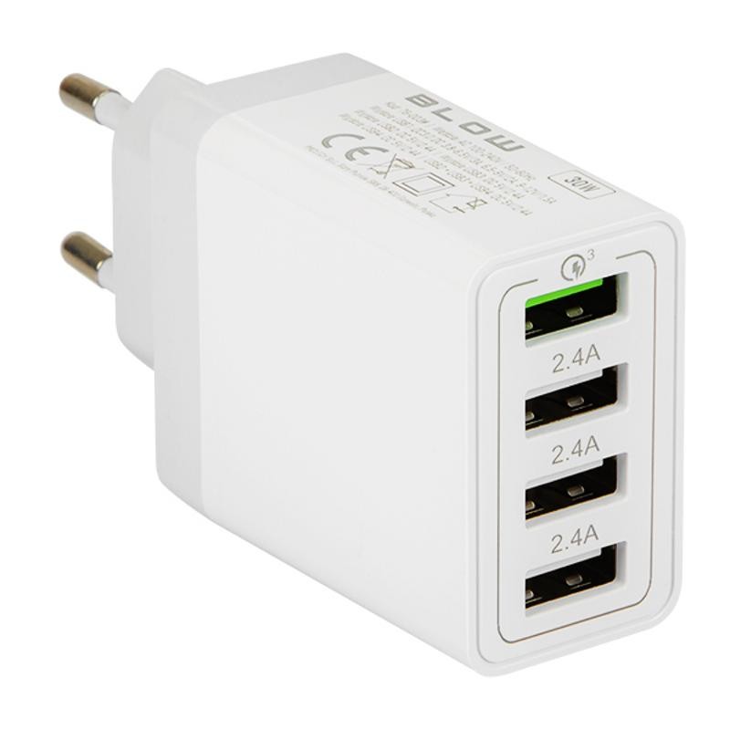 USB-pikalaturi 4-porttia | Quick Charge 3.0 | 30W