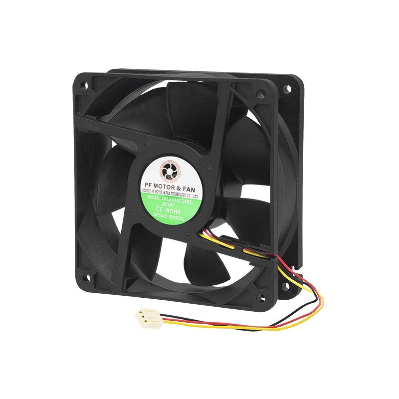 Tuuletin 120x120x38mm 24V | Liukulaakeroitu 3-napainen