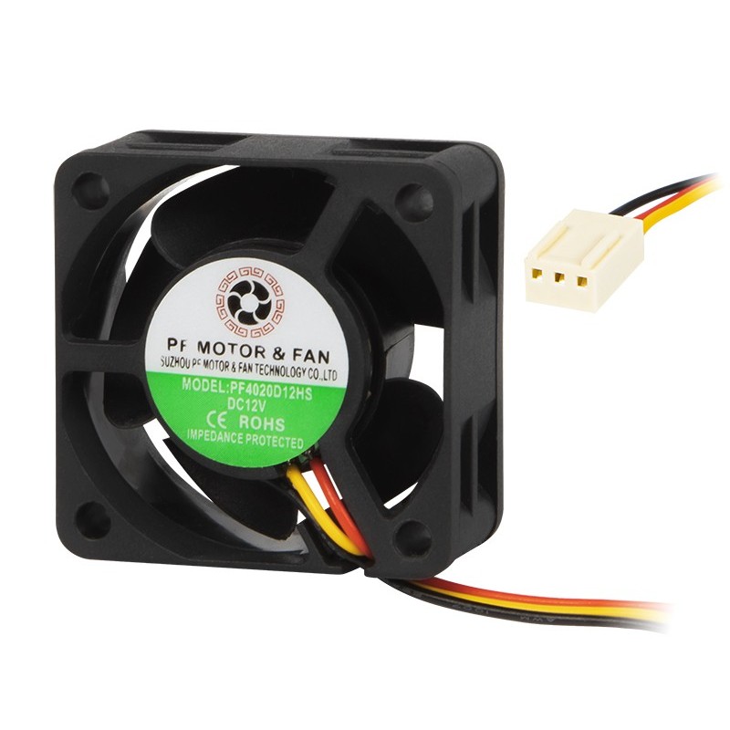 Laitepuhallin 40x20mm 12V | 5500rpm 3-johtoinen liukulaakeri