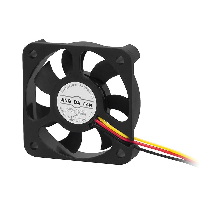 Laitetuuletin 50x50x10mm | 24VDC 5100rpm | 3-johdintekniikka
