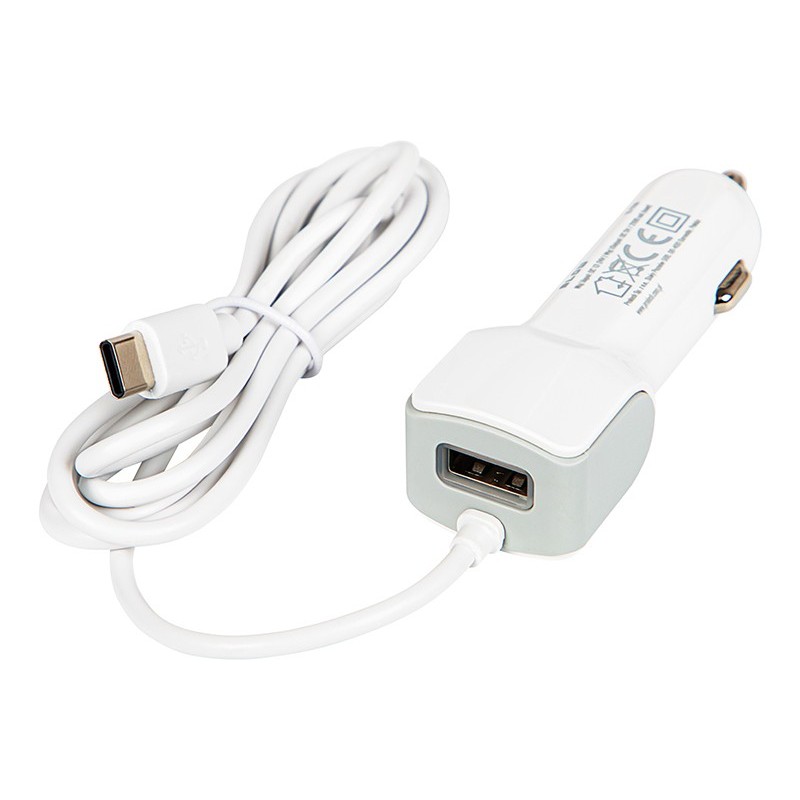 Autolaturi USB-C & USB-A | 2.1A | Blow D21C -laturi