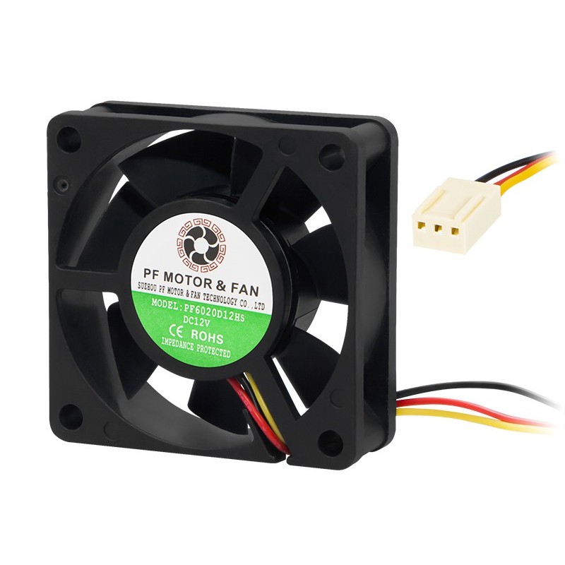 Laitetuuletin 60x60x20mm | 12VDC 4000rpm | 3-johdintekniikka