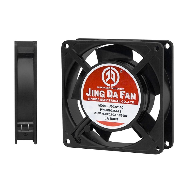 Laitetuuletin 230V 92x92x25mm | 2200 rpm | PIN-liitin