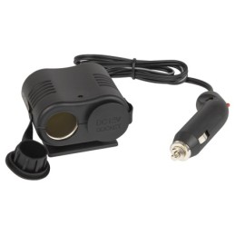 Tupakansytyttimen haarotin 2-paikkainen | 12V/24V | CS-24 metallinhohto