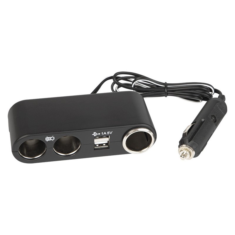 Tupakansytyttimen haarotin BLOW CS-33 | 3-paikkainen + 2xUSB | 12V/24V