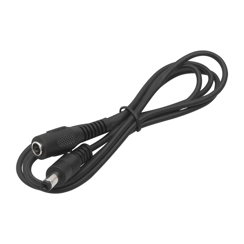 DC-jatkojohto 2,1/5,5 mm | 1 m | 12V–24V | Musta
