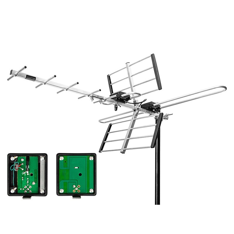 Ulkoinen DVB-T2-suunta-antenni | LTE-suodatin | 4K UltraHD | 11–14 dB