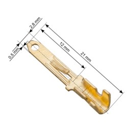 Eristämätön litteä urosliitin  2.8/12, 100 kpl