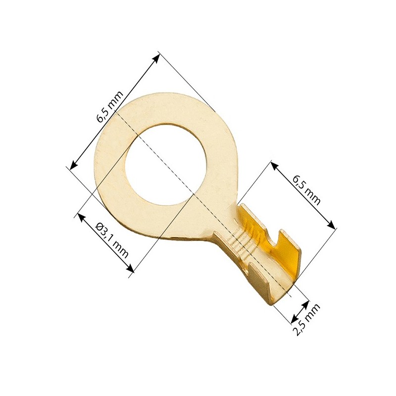 Eristämätön rengasliitin 3.1/6.5/6.5, 100 kpl