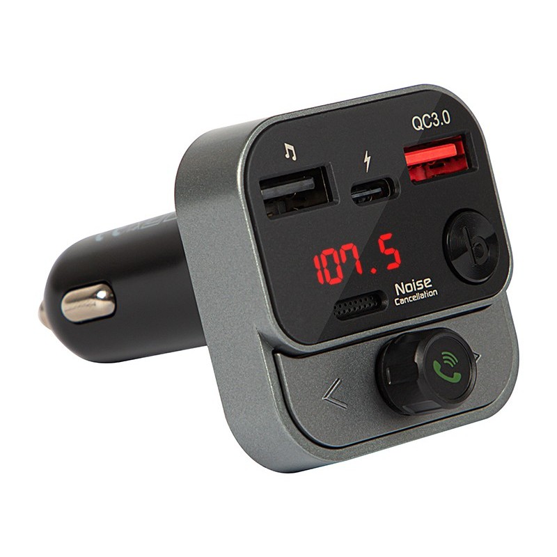 Bluetooth 5.3 FM-lähetin | QC 3.0 & USB-C | Bassotehostus