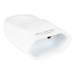 Litteä pistorasia GN-11, valkoinen