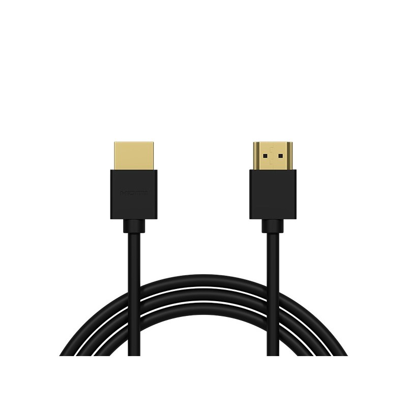 HDMI-HDMI BLACK 2.0 4K 3m | Kultattu liitin | 18Gbps kaistanleveys
