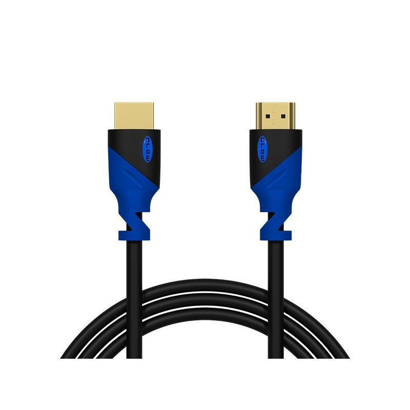 HDMI-HDMI BLUE 5m | 4K 60Hz tuki | Kullattu liitin