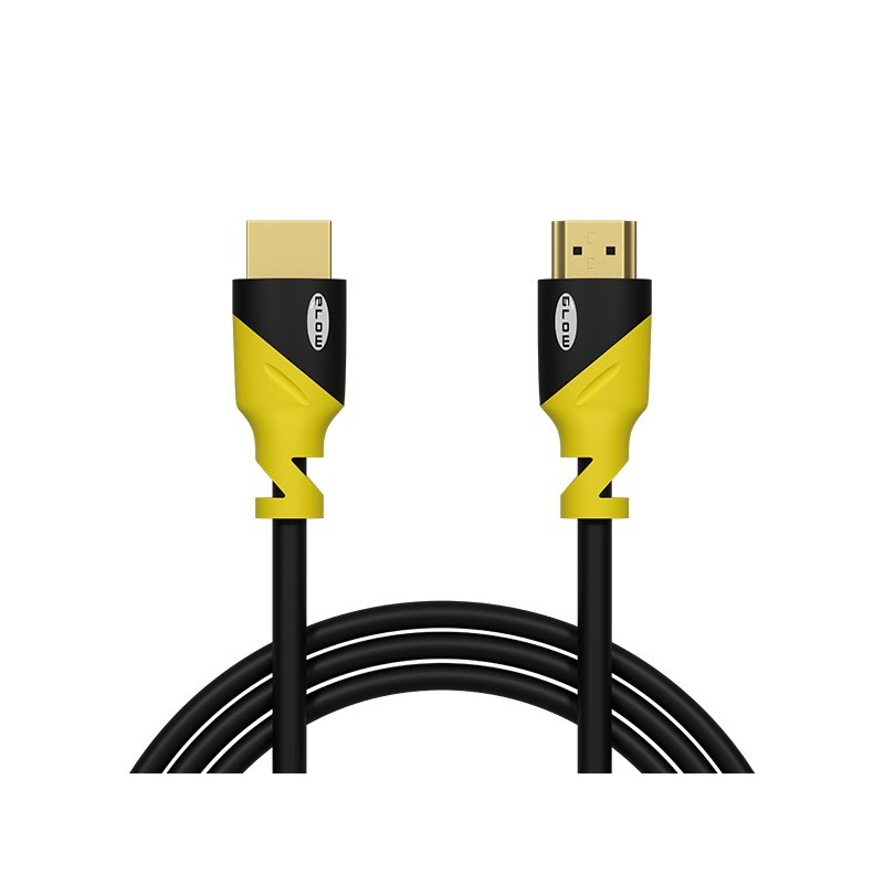 HDMI-kaapeli 2.0 YELLOW 1,5m | Kullattu liitin ja 4K-tuki