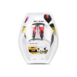 HDMI-kaapeli RED PREMIUM 1.0m | 4K | Kullattu | Punainen suojapunos