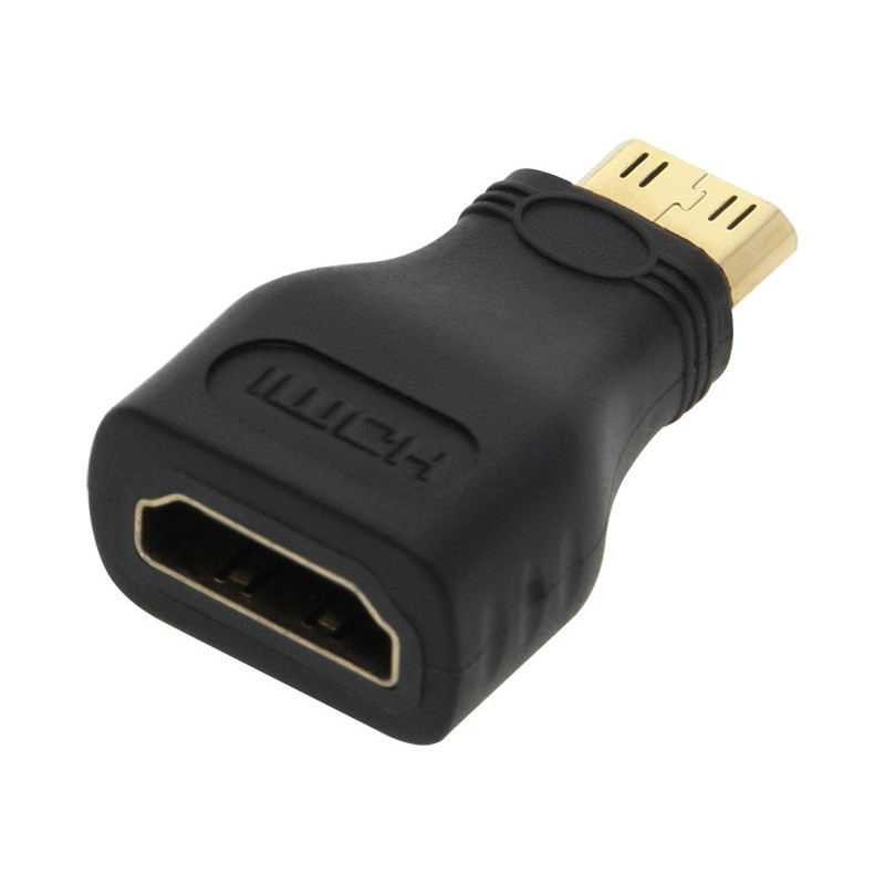 Mini HDMI - HDMI -adapteri | Premium 4K Full HD | Musta