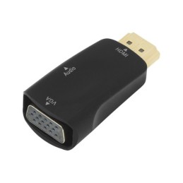 HDMI-uros - VGA-naaras adapteri + 3,5mm audio | Full HD | Plug & Play