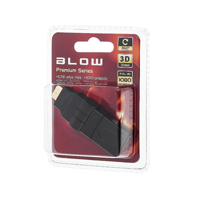 Mini HDMI – HDMI adapteri | 360° nivelletty | Premium