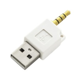 iPod Shuffle USB - 3,5 mm Jack -adapteri | Lataus ja data | Valkoinen