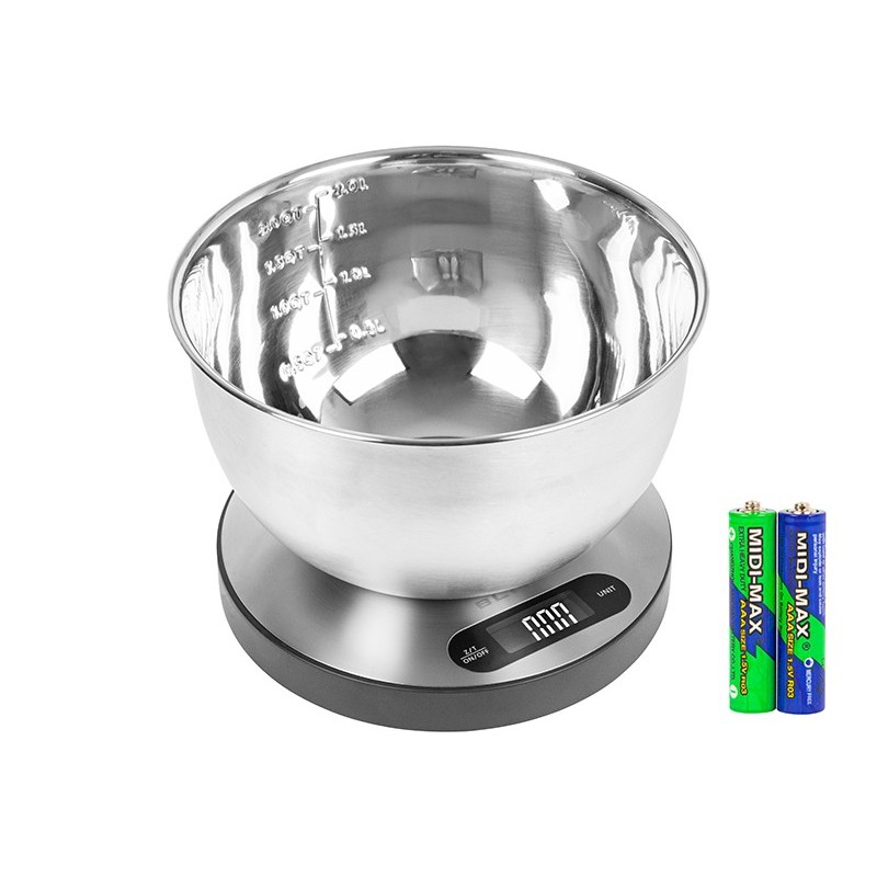 Alumiininen keittiövaaka KS205 | 5kg | 2L kulho | TARA-toiminto