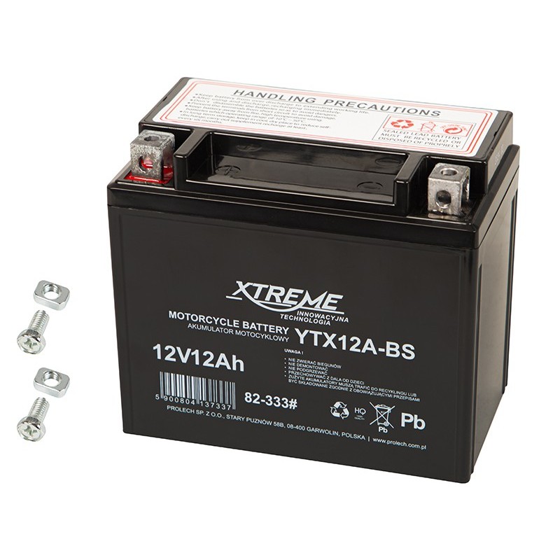 AGM Akku 12V 12Ah Xtreme | Huoltovapaa & Vuotamaton | MP, Skootteri & UPS