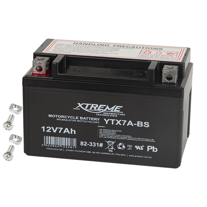 Xtreme AGM-akku 12V 7Ah | Huoltovapaa | Moottoripyörät & UPS