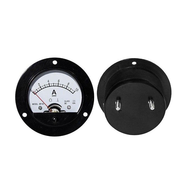 Analoginen Ampeerimittari 0–10A DC | Pyöreä Paneelimittari 82 mm