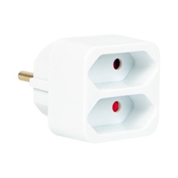 Pistorasiahaaroitin 2-osainen litteä | Valkoinen | R-2/22