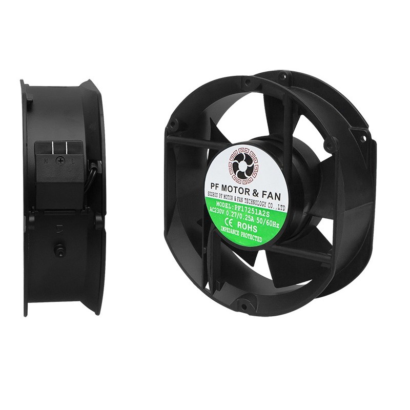 Aksiaalipuhallin 172x150x51 mm | 230V | Liukulaakeroitu | Liitinterminaalit
