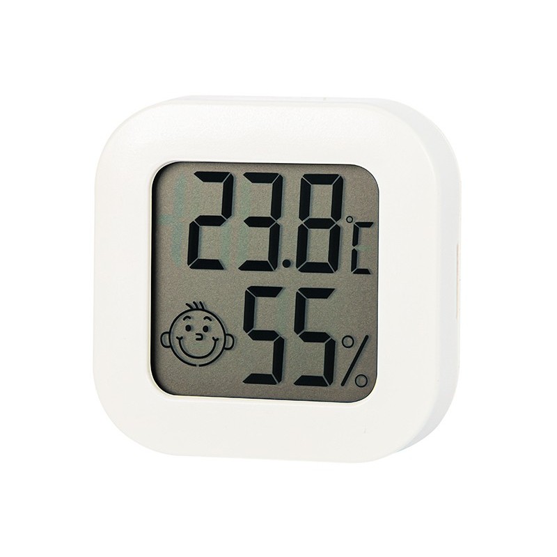 Elektroninen sisälämpömittari ja kosteusmittari | LCD-näyttö | Valkoinen