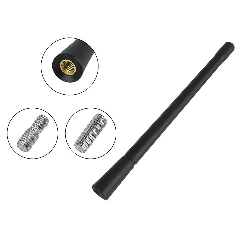 Antennimasto URA204 17cm | Joustava kumi ja M5/M6-ruuvit