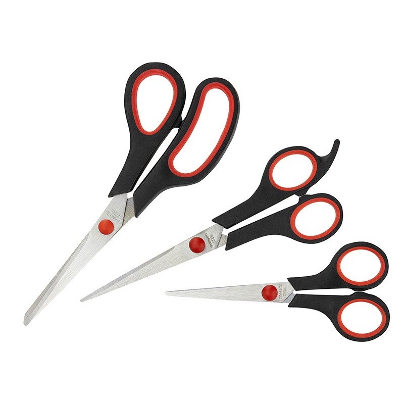 Sakset 3 kpl sarja | Ruostumaton teräs | 14, 17.5 ja 20 cm