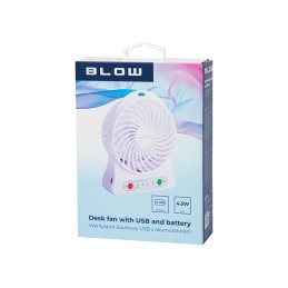 Pöytätuuletin 10cm USB + akku | 3-vaiheinen säätö ja LED-valo