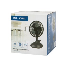 Pöytätuuletin 6"/15cm klipsi 25W, musta