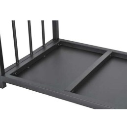 Polttopuuteline ja kantolaukku 2-in-1 – musta teräs
