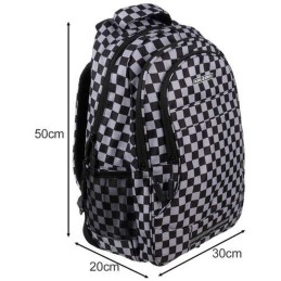 Designer Ruutukuosillinen Koulureppu ja Kassit 30L | Iso reppusetti
