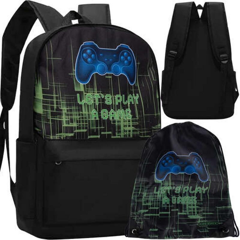 Gaming-Koulureppu ja Jumppapussi Setti 22L | Peli-reppu lapselle