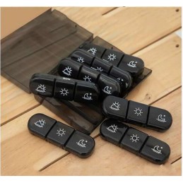 Lääkeannostelija 7 pv / 3 krt päivässä | Tyylikäs Musta Dosetti