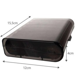 Lääkeannostelija 7 pv / 3 krt päivässä | Tyylikäs Musta Dosetti