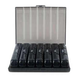 Lääkeannostelija 7 pv / 3 krt päivässä | Tyylikäs Musta Dosetti