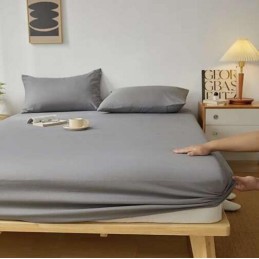Aluslakana 180 × 200 cm – harmaa jersey