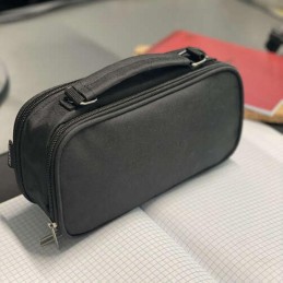 Suuri Musta Penaali Kantokahvalla | Kaksiosainen Kynäkotelo