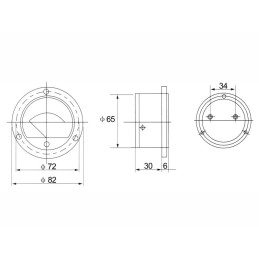 Analoginen ampeerimittari 5A DC | Pyöreä malli | Sisältää sivuvastuksen