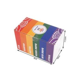Holi-värijauhesetti 6 x 100g | Holi Cow | Myrkytön ja pestävä